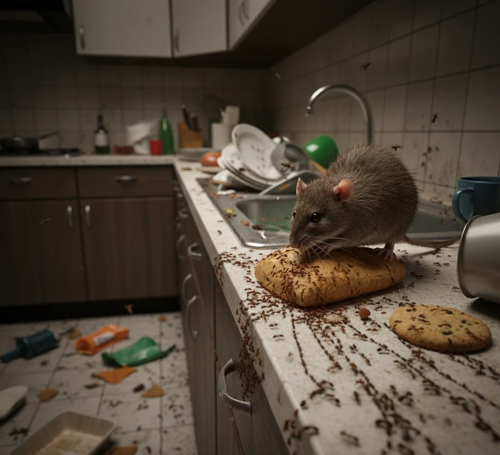 dapur menjadi tempat bagi hama