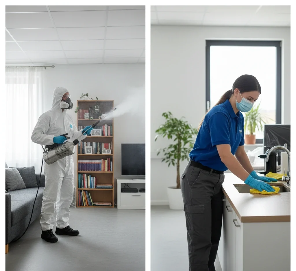 ruangan diberikan disinfeksi