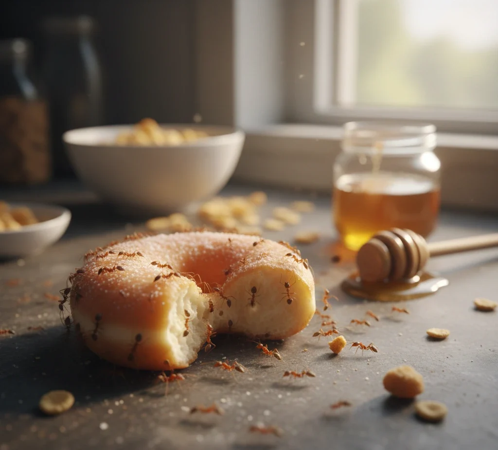 koloni semut di makanan